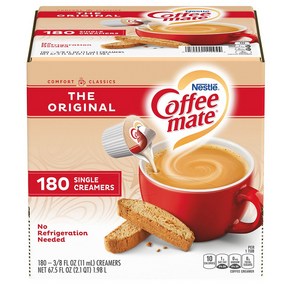 네슬레 커피 메이트 오리지널 액상 크리머 싱글 180개입 Coffee-mate The Oginial Liquid Ceame Singles, 1.98L, 180개