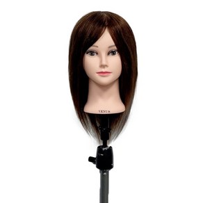 비너스가발 100%인모 35.56cm 연습용 통가발 [B급 제품], 1개, 브라운