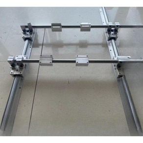 SBR 가이드 레일 슬라이드 브래킷 양방향 XY 축 상하 좌우 슬라이딩 목공 지지대, 하단  20X1000 상단 20X800, 1개