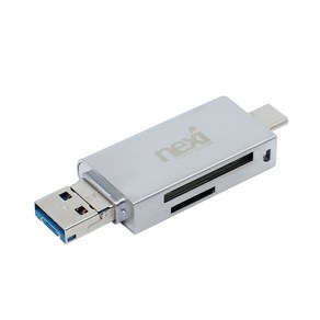 무전원 USB3.0 C타입 5핀 멀티 SD카드 메모리 리더기 실버 블랙박스리더기 USBC 데이터읽기 5Gbps, 단품, 1개