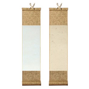 모지랑이글씨 금빛 미니 족자 폭10cmX길이42cm, 골드블루, 1개