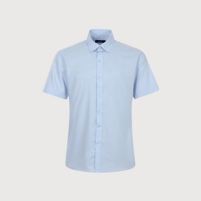 [트레몰로] 블루 슬림 솔리드 반팔 드레스 셔츠 TS4Y316153