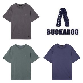 BUCKAROO 여름 40% 버커루 남성 로고 자수 반필티셔츠