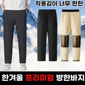 애드박스 프리미엄 패딩 방한바지 겨울 작업복 양털 기모 남성 빅사이즈 데일리