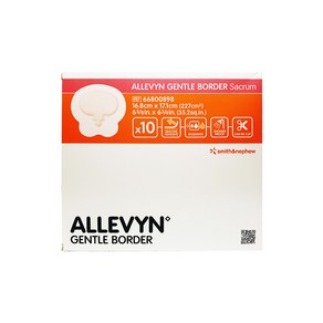 allevyn 알레빈 젠틀 보더 17.1cm x16.8cm 10매, 세크럼 17.1cm x16.8cm 10매, 10개