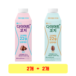 종근당건강 다이어트코치 초코 + 커피, 280ml, 4개