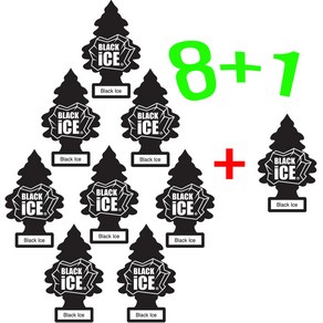리틀트리 차량용 방향제 (9 개) 종이방향제 디퓨져 미국산, 블랙아이스, 9개