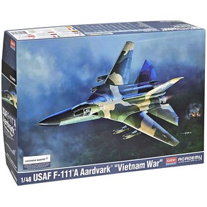 조립 미공군 F-111A 아드바크 베트남전 12360 아카데미과학 프라모델, 1개