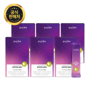 [본사정품] 뮤신 글로우 Glow 6box 60포 키위맛 뮤신 피쉬 콜라겐, 6개, 200g