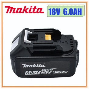 실리콘건 실리콘튜브 Makita 00 오리지널 8 6.0Ah 충전식 전동 공구 배터리 LED 리튬 이온 교체 LXT BL 860B 860 850, 6.0AH-1PCS, 1개