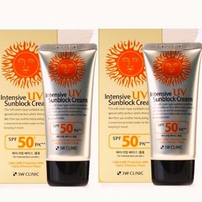 3W 클리닉 인텐시브 UV 선블록. 선크림SPF50/PA+++ 70ml x2개 .자외선차단제, 2개