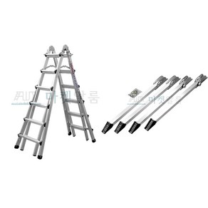 국산 알루미늄 LS사다리 다용도 6단+안전지지대 일반, 일반 힌지, 미장착, 1세트