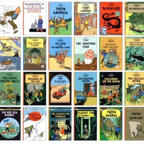 영어원서 틴틴 땡땡이의 모험 23권세트 The Adventues of TinTin