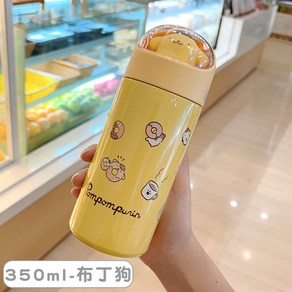 지뿡이네 산리오 피규어 보온 보냉 텀블러 물통 350ml, 폼폼푸린, 1개