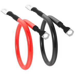 [에이원] 2AWG 60cm 검정색 실리콘 전선 파워뱅크 인버터 전원 케이블 2AWG 60cm black silicon wie cable