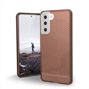 URBAN ARMOR GEAR U UAG 삼성 갤럭시 S21 5G 전용 케이스 6.2인치 스크린 Lucent 슬림핏 경량 스타일리시 투명 충격 방지 보호 폰 커버 오렌지, 주황색, 1개