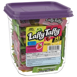 Laffy Taffy Candy Assoted Fuit Flavoed Taffy C 라피 타피 캔디 과일 맛 타피 캔디 사워 애플 체리 딸기 & 바나나 맛 학교용, 1개