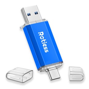 ROTIESS USB3.1 대용량 c타입 USB메모리 2in1 OTG 푸른, 256GB