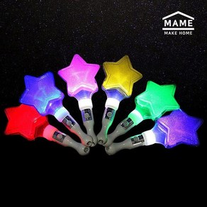 MAME LED 왕 별 야광봉, 1세트, 색상랜덤