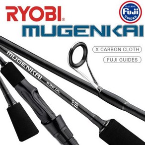 볼악 RYOBI MUGENKAI 낚싯대 177m207m 2 섹션 탄소 섬유 UL 후지 가이드 루어 로드 085g, 1) 5.8F1.77M