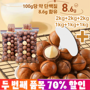 2kg+2kg+2kg/1kg+1kg+1kg (우유향) 고품질 다미아 열매 우유향 대용량 견과류세트 저온베이킹