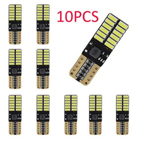 트럭 부품 자동차 LED 자동 램프 T10 12V 24V w5w CANBUS 4014 24smd 6000K 조명 클리어런스 독서등 번호판 10 개, 10PCS T10 Yellow, 12V-24V, 10개