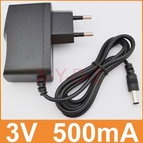 1PCS 3V 500mA 고품질 AC 100V-240V 컨버터 스위칭 전원 어댑터 DC 3V 0.5A 500mA 공급 EU 플러그 DC 5.5mm x 2.1mm, 1) EU plug - 3V 500mA