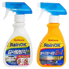 불스원 레인OK 2in1 발수코팅세정제 300ml + 김서림방지 스프레이 280ml, 1개