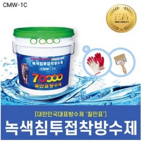 칠만표 침투접착방수제 균열 크랙 방수 보수제 CMW-1C 녹색, 10kg, 2개