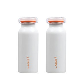 라쿠스 텀블러 160ml * 2개 세트 - 화이트 내츄럴 버건디 보온병 보냉병 트라이탄캡, 화이트160ml * 2개