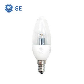 GE 미니크립톤형 촛대구 LED 캔들램프 4.5W 전구색E14, 전구색, 1개