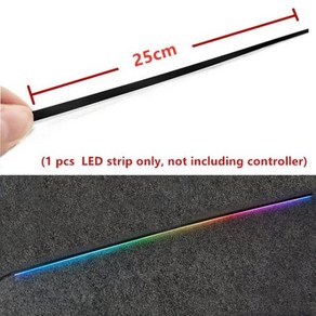 LED 심포니 하이 퀄리티 자동차 인테리어 앰비언스 램프 교체용 RGB 아크릴 광섬유 스트립 64 색, [06] 25cm  1 pcs, 1개