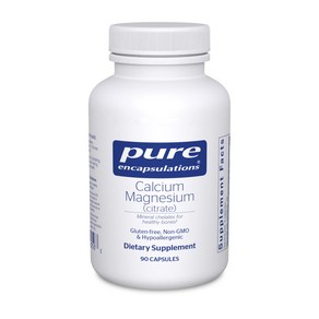 Pue Encapsulations Calcium Magnesium (Citate) - Pue Encapsulations 칼슘 마그네슘(구연산염) - 칼슘 240g 및 마그네, 1개, 90