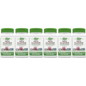 멀티구성Natues Way 붉은 토끼풀 레드 클로버 꽃 허브 800 mg veggie capsules, 6개, 100정