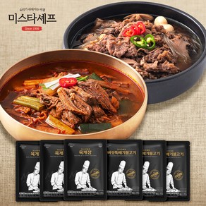 미스타셰프 육개장 600g* 3팩 +버섯뚝배기불고기 400g*3팩, 1세트