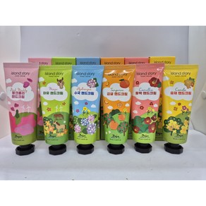 Jeju(제주) 아일랜드스토리 핸드크림(70ml) 5+1(벚꽃 감귤 핑크뮬리 수국 동백 유채 벚꽃 감귤 핑크뮬리), 6개, 70ml