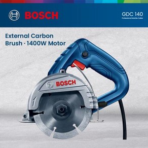 Bosch GDC 140 대리석 절단기 다기능 핸드헬드 전기 원형 톱 타일 콘크리트 대리석 벽돌 벽 1400W, 1개