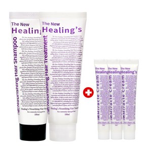 모에타 더뉴힐링스 너리싱헤어샴푸+헤어트리트먼트 100ml 세트 (힐링스 미라클크림 20ml 3개 증정), 1개