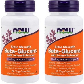 Beta-Glucans with ImmunEnhanceâ„¢ 60 VegiCaps (Pack of 2), 2개