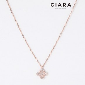 CIARA 14K Saviano 풀샤이닝 클로버벨 목걸이(GoldPlated)