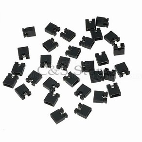 100PCS 2.54mm 점퍼 캡 핀 헤더 블록 회로 기판 용 커넥터 2.54 간격, 100개