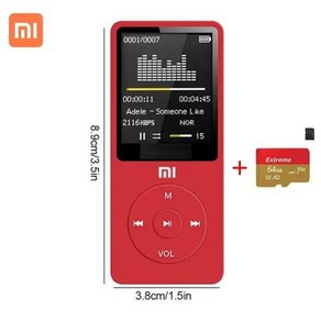 샤오미 MP3 플레이어 USB FM 라디오 디지털 디스플레이 스크린 미디어 블루투스 MP4 포켓 오디오 워크맨 워