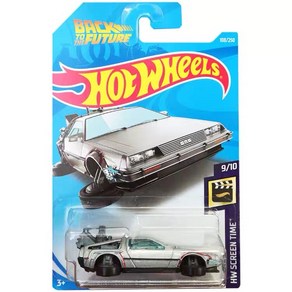 핫휠 HOT WHEELS 빽 투 더 퓨쳐 DMC12 타임머신 미니카 모형, 실버  DMC12 타임머신, 1개