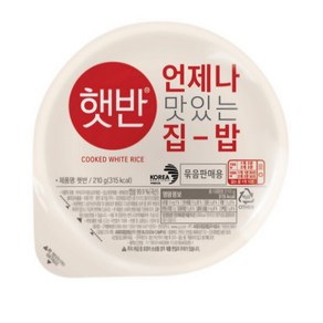 [무료배송]햇반 아산맑은쌀밥 210G * 12입 1박스, 12개