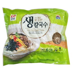 판매자 햇살누리 상품 사조오양 생칼국수 1kg 생면 6인분 칼국수 엄마손맛, 1개