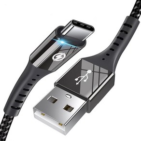 [ES] USB 고속충전 갤럭시 고급형 C타입케이블, 1.2cm, 블랙, 3개
