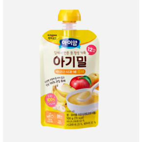 일동후디스 아이얌 아기밀 바나나사과배퓨레 100g 10입, 10개