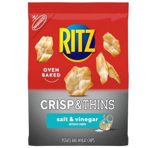 미국 리츠 크리스피 & 씬 쏠트 & 비네거 1개x201g RITZ Cisp and Thins Salt and Vinega Chips, 1개, 201g