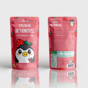 칸타빌레 딸기에이드 pc방음료 탕비실음료 아이스 얼음컵 파우치 수출용음료, 10개, 230ml