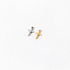 비즈아이 [8-133-07]써지컬스틸 펜던트 미니십자가 4.5x7mm 1개